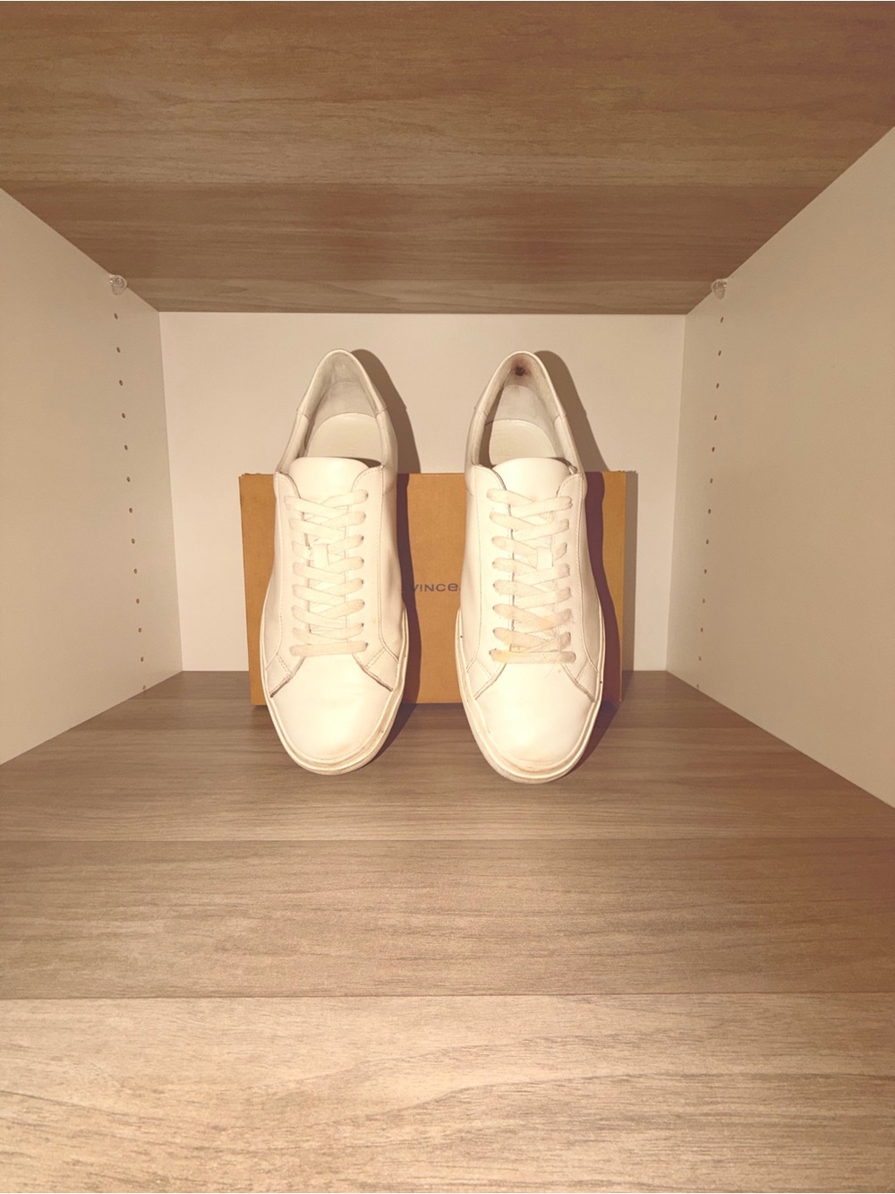 Vince Fulton White Leather Sneakers - Men's US 12